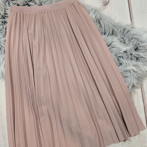 SHEIN Blush Pleated Midi Skirt